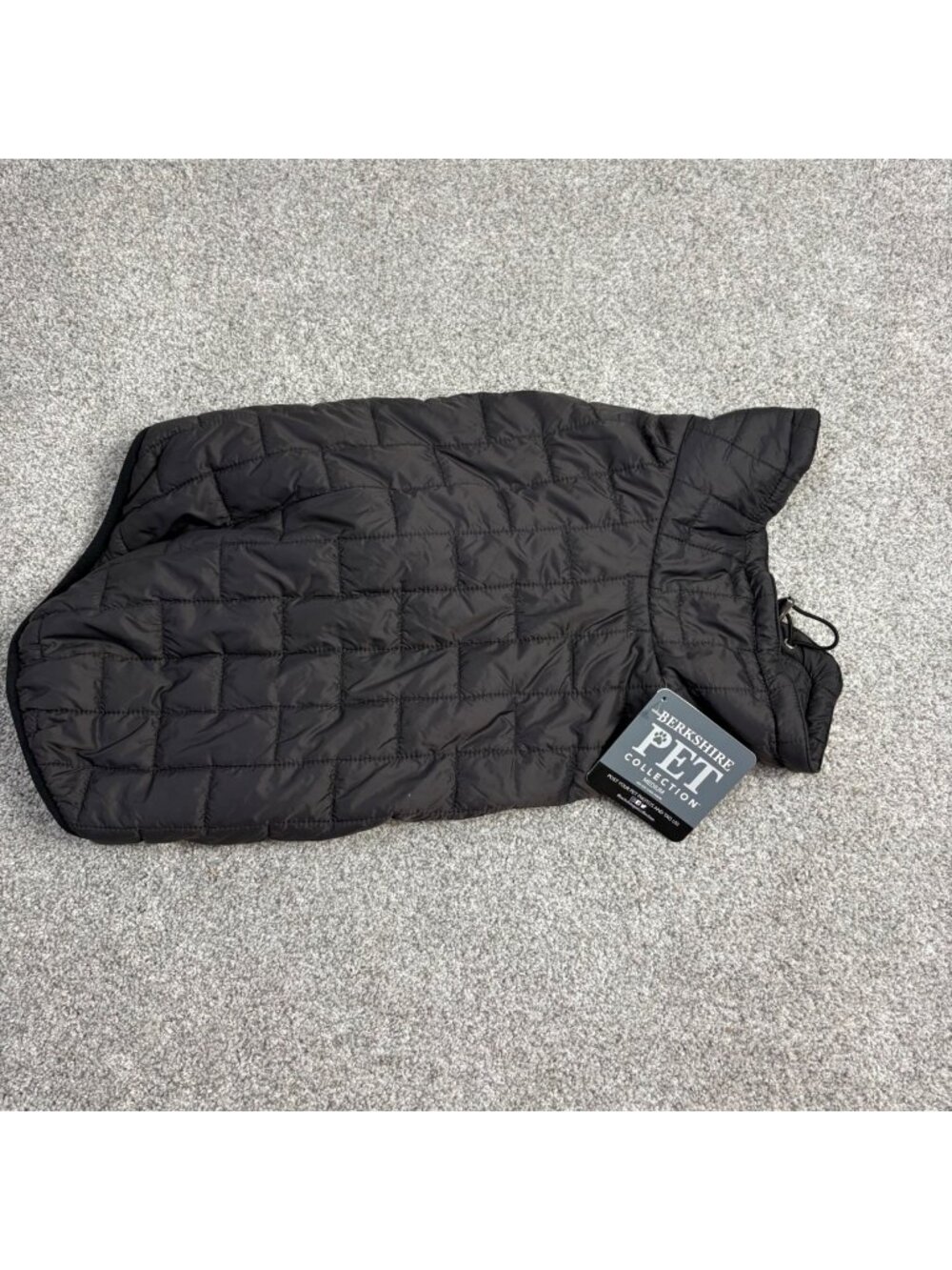 Berkshire Pet Collection Dog Coat Medium New Fleece Lined Black Quilted
